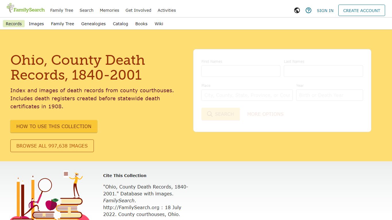 Ohio, County Death Records, 1840-2001 • FamilySearch